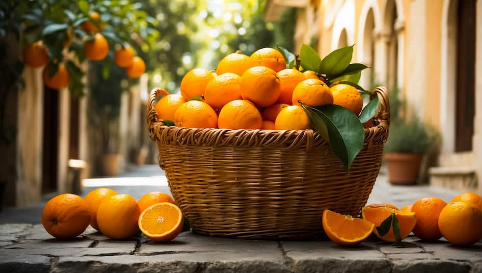 Valencia Orange Basket Late 1